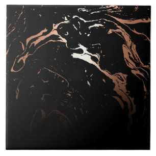 Azulejo De Cerâmica Mármore preto rosa Dourado