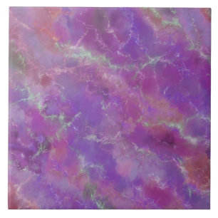 Azulejo De Cerâmica Mármore Rosa, Roxo e Prata