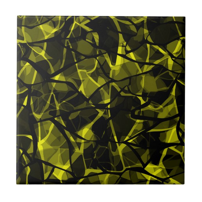 Azulejo De Cerâmica Mármore verde-abstrato a preto sem água (Frente)