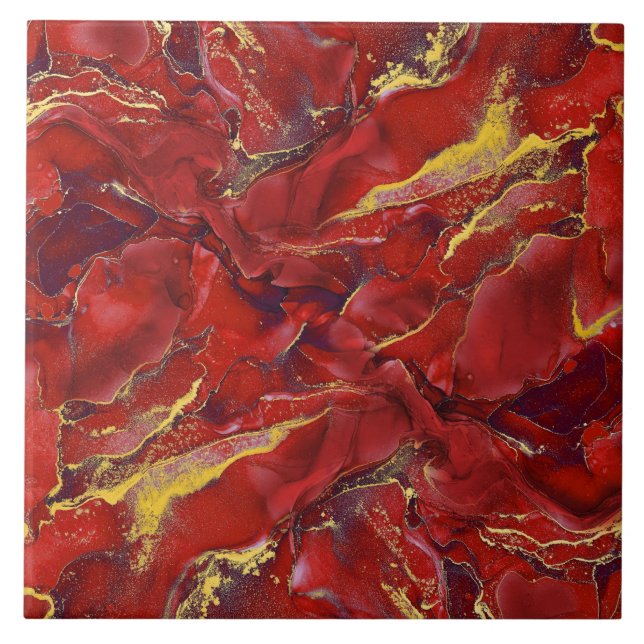 Azulejo De Cerâmica Mármore Vermelho (Frente)