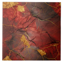 Mármore Vermelho e Dourado Metal