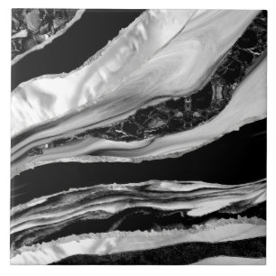 Azulejo De Cerâmica Mármores Pretos e Mãe de Pérola