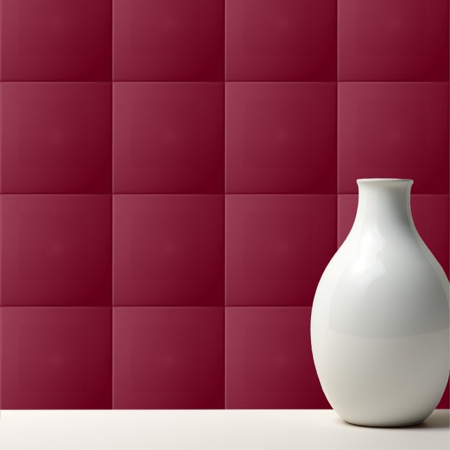 Azulejo De Cerâmica Marrom burgundy de cor sólida (Criador carregado)