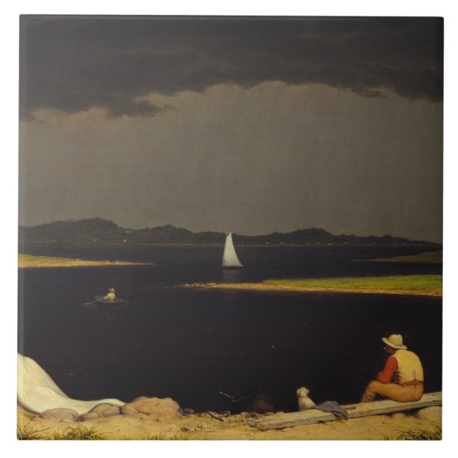 Azulejo De Cerâmica Martin Johnson Heade - Aproximando-se da tempestad (Frente)