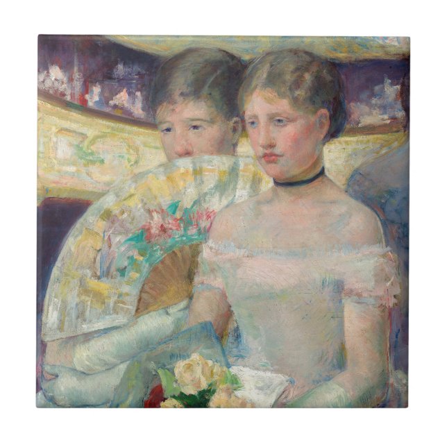 Azulejo De Cerâmica Mary Cassatt - O Loge (Frente)