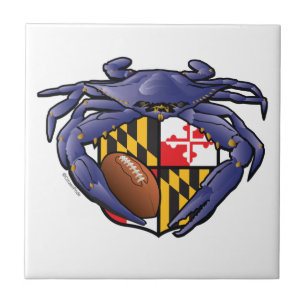Azulejo De Cerâmica Maryland Crab Football Crest