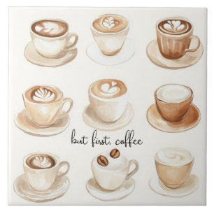 Azulejo De Cerâmica Mas Primeiro, Xícaras de Café
