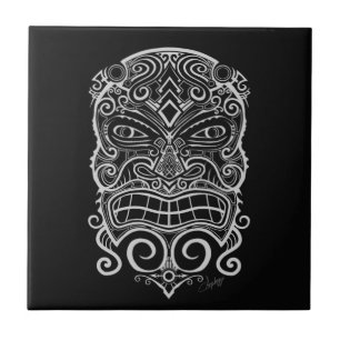 Azulejo De Cerâmica Máscara de Tiki