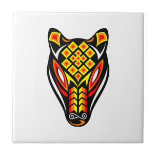 Azulejo De Cerâmica Máscara do Urso Huichol