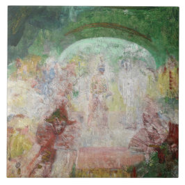 Azulejo De Cerâmica Mascarada por James Ensor (1889)