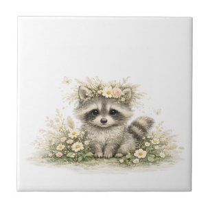 Azulejo De Cerâmica Mascote de Mata Guaxinim