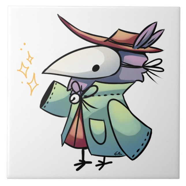 Azulejo De Cerâmica Masked Bird (Frente)