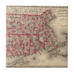 Azulejo De Cerâmica Massachusetts, Connecticut, e Rhode - ilha