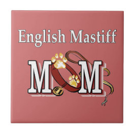 Azulejo De Cerâmica Mastiff de Inglês, Mamãe Oferta