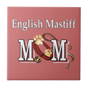 Azulejo De Cerâmica Mastiff de Inglês, Mamãe Oferta