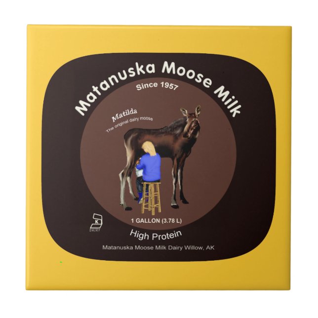 Azulejo De Cerâmica Matanuska Moose Milk (Frente)