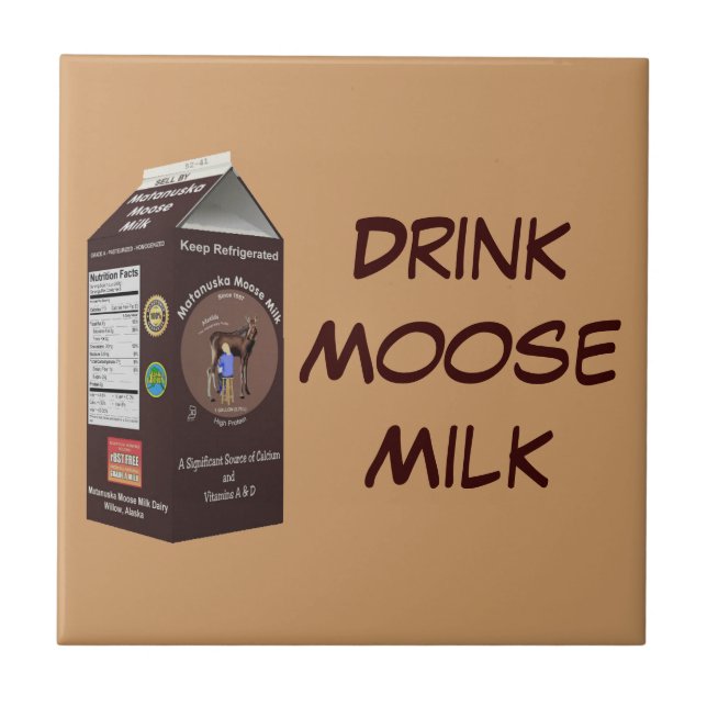Azulejo De Cerâmica Matanuska Moose Milk (Frente)