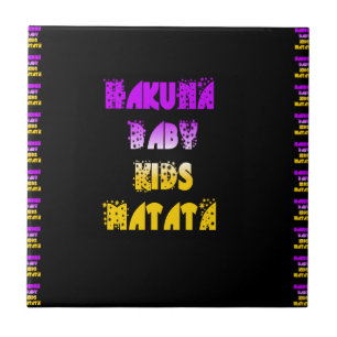 Azulejo De Cerâmica Matata de Hakuna, um Rico Dourado e roxo Inspirado