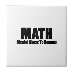 Azulejo De Cerâmica Matemática. Abuso mental aos seres humanos