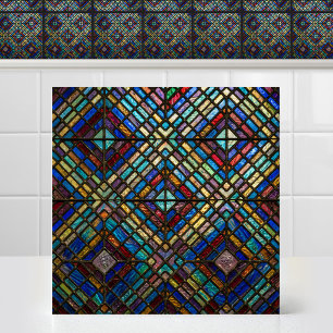 Azulejo De Cerâmica Matriz de Diamante Luminoso Vidro de Catedral