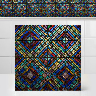 Azulejo De Cerâmica Matriz de Diamante Luminoso Vidro de Catedral