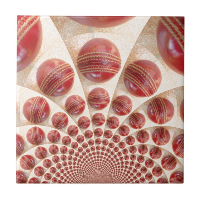 Azulejo De Cerâmica Matriz Rítmica de Bolas de Críquete: Bolas de Críq (Frente)