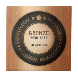 Azulejo De Cerâmica MEDALHA Bronze Campeão IMPRESSÃO PERSONALIZADA DIY