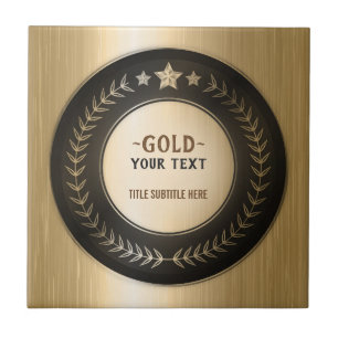 Azulejo De Cerâmica MEDALHA DIY IMPRESSÃO PERSONALIZADA Ouro #1 Campeã