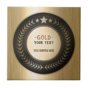 Azulejo De Cerâmica MEDALHA DIY IMPRESSÃO PERSONALIZADA Ouro #1 Campeã