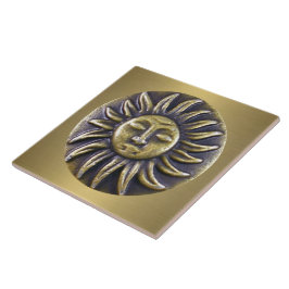 Azulejo De Cerâmica Medalhão de Sun