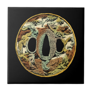 Azulejo De Cerâmica Medalhão Gilded Asiático pelo Vision Studio