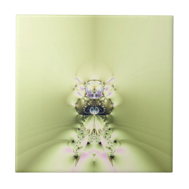 Azulejo De Cerâmica Meditação Verde (Frente)