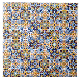 Azulejo De Cerâmica Mediterranean blue &brown