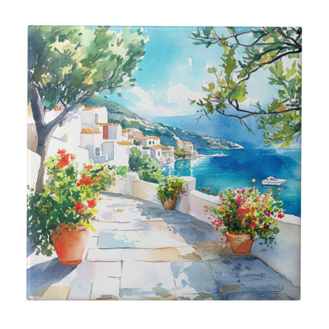 Azulejo De Cerâmica Mediterranean Summer (Frente)