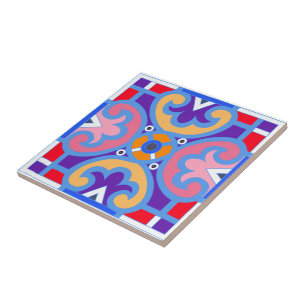 Azulejo De Cerâmica Mediterrâneo, azulejo colorido 