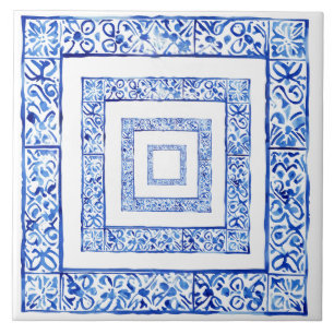 Azulejo De Cerâmica Mediterrâneo Toscano Rústico Geométrico 