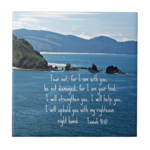 Azulejo De Cerâmica Medo do 41:10 de Isaiah não para eu sou com você