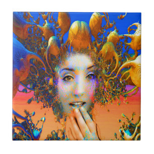 Azulejo De Cerâmica Medusa Orgânica