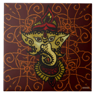 Azulejo De Cerâmica Mehndi Ganesha