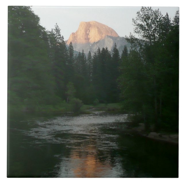 Azulejo De Cerâmica Meia Dome Sunset no Parque Nacional de Yosemite (Frente)