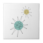 Azulejo De Cerâmica Meio século Azul Aqua Amarelo Franciscan Starburst<br><div class="desc">Este fabuloso meio século de azulejo cerâmico moderno Franciscan Starbursts nas cores do azul-aqua,  amarelo e preto,  o que vai adicionar um toque divertido ao seu projeto de tiling!</div>