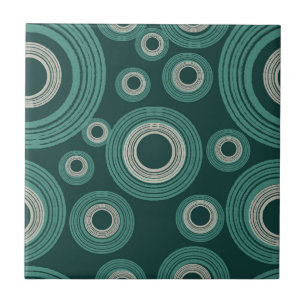 Azulejo De Cerâmica Meio século - Círculo Moderno Verde