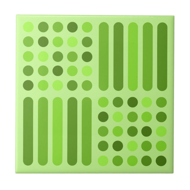 Azulejo De Cerâmica Meio século Círculos Modernos Linhas Chartreuse (Frente)