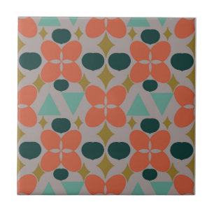 Azulejo De Cerâmica Meio século de Cinza de Diamante de Flor Moderno