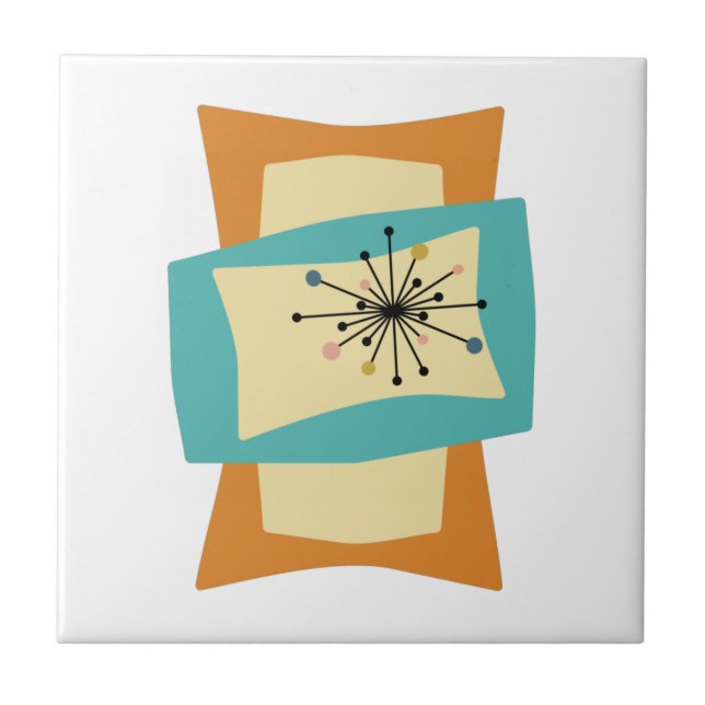 Azulejo De Cerâmica Meio século de retângulos apertados com funky mode (Frente)