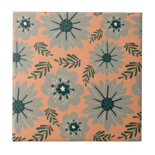 Azulejo De Cerâmica Meio século De Vintagem Retroativa Cinza Moderna C