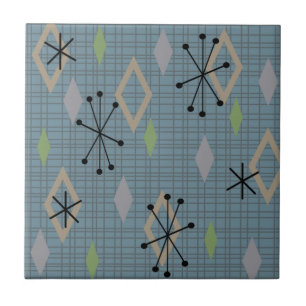 Azulejo De Cerâmica Meio século Diamantes Modernos Chapa Cinza Azul
