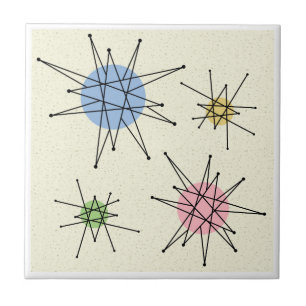 Azulejo De Cerâmica Meio século Franciscan Starburst 3