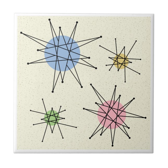 Azulejo De Cerâmica Meio século Franciscan Starburst 3 (Frente)