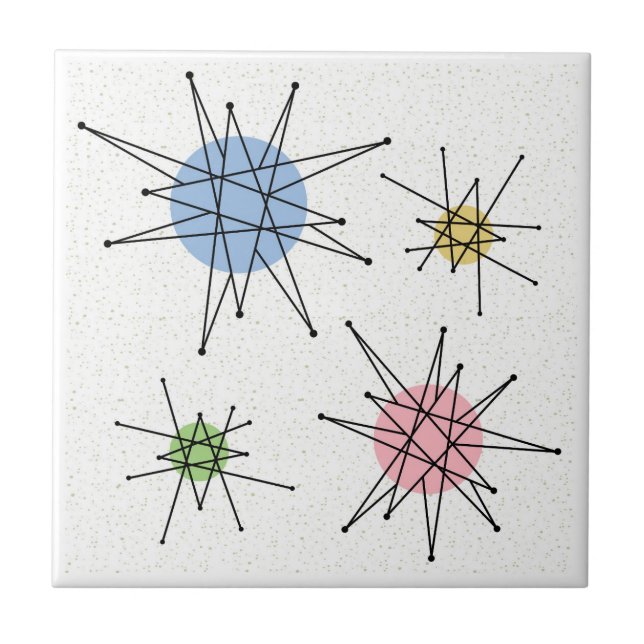 Azulejo De Cerâmica Meio século Franciscan Starburst 4 (Frente)